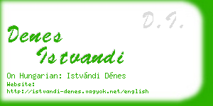 denes istvandi business card