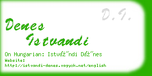 denes istvandi business card